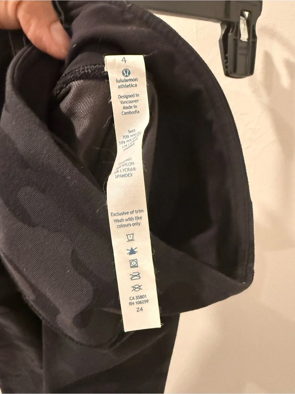 lululemon athletica Black Camo Leggings